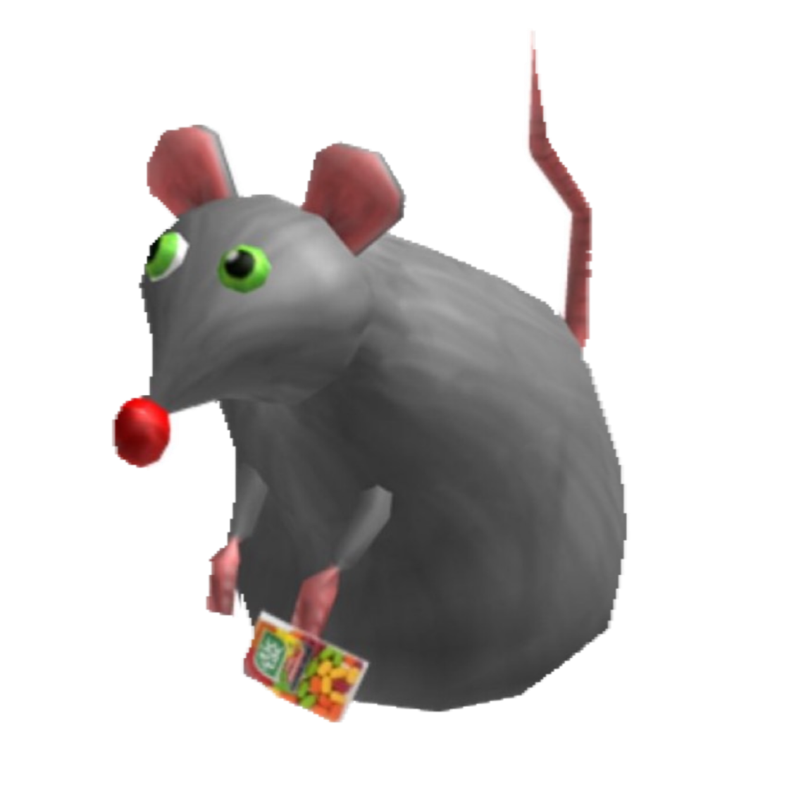 a picture of a cartoon rat holding a box of tic tacs